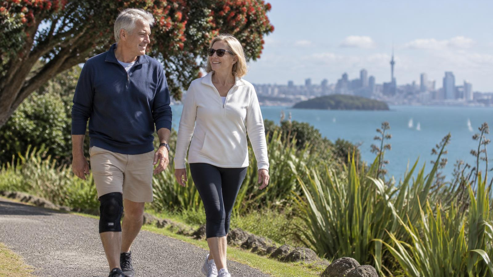 Older New Zealand couple talking about private surgery costs at a kitchen table in a bright weatherboard home